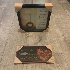 NWT Family / Children Themed Wall Art Plaques